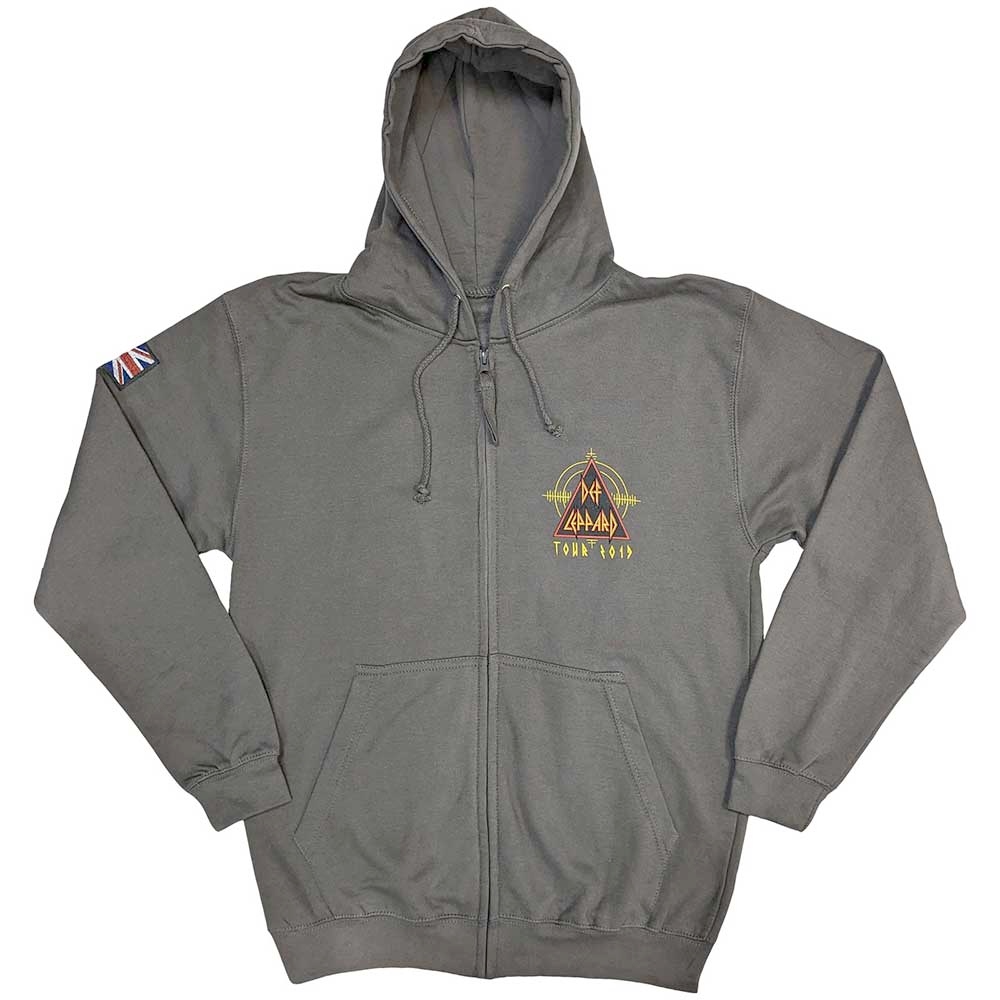 Def Leppard - Logo Tour 2019 Zip hoodie - Grey